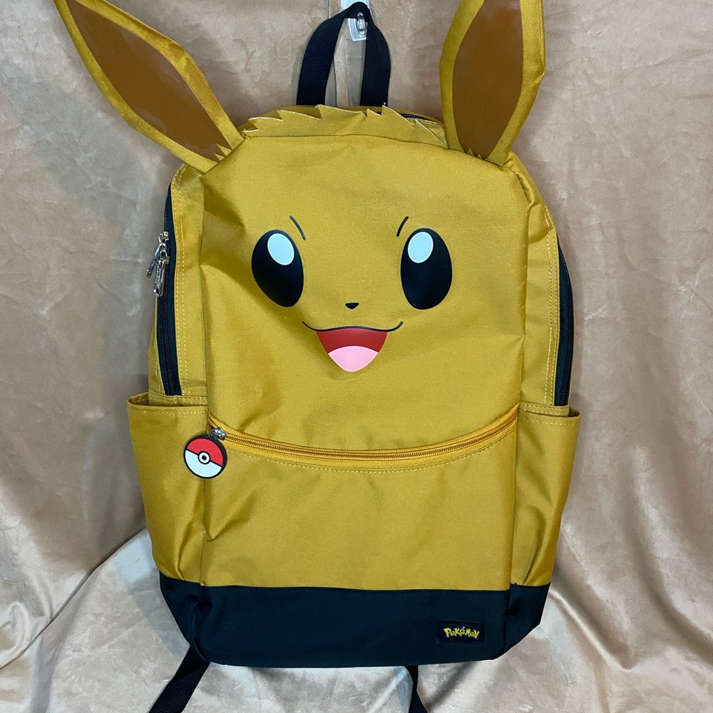 Loungefly RARE Pokemon Eevee Character Full Size Backpack with 3D Ears